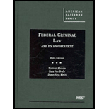 Federal Criminal Law and Its Enforcement