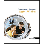 Contemporary Business Reporting Writing