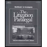 Litigation Paralegal Workbook