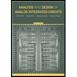 Analysis and Design of Analog Integrated Circuits