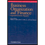 Business Organization and Finance