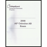 AP Calculus Ab Examination (2008) (1 Copy)