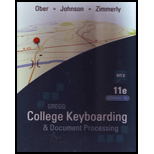 Gregg College Keyboarding and Document Processing Lession 61-120, Empty Box 2