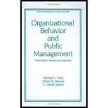 Organizational Behavior and Public Management