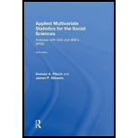 Applied Multivariate Statistics for the Social Sciences
