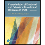 Characteristics of Emotional and Behavioral Disorders of Children and Youth
