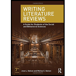 Writing Literature Reviews: A Guide for Students of the Social and Behavioral Sciences