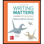Writing Matters: A Handbook for Writing and Research (Comprehensive Edition with Exercises)