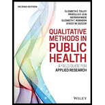 Qualitative Methods in Public Health