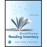 Ekwall/Shanker Reading Inventory