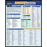 Latin Vocabulary - Laminated