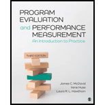 Program Evaluation and Performance Measurement