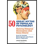 50 Great Myths of Popular Psychology: Shattering Widespread Misconceptions about Human Behavior