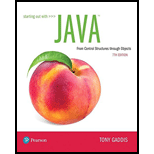 Starting Out with Java: From Control Structures through Objects