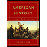 American History, Volume 1: 1492-1877