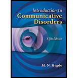 Introduction to Communicative Disorders
