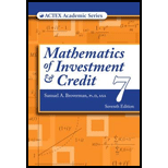 Mathematics of Investment & Credit