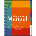 Publication Manual of the American Psychological Association (Spiral)