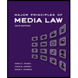 Major Principles of Media Law, 2019 Edition, Revised