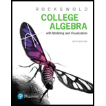 College Algebra with Modeling and Visualization - MyMathLab