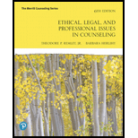 Ethical, Legal And Prof. Issues In Counseling