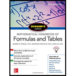 Mathematics Handbook Of Formulas And Tables