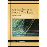 Critical Issues In Police Civil Liability