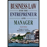 Business Law for the Entrepreneur and Manager