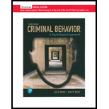 Criminal Behavior: Psychological Approach