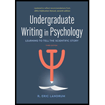 Undergraduate Writing in Psychology: Learning to Tell the Scientific Story