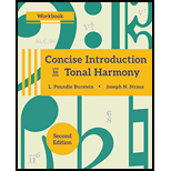 Concise Introduction to Tonal Harmony - Workbook