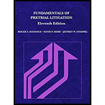 Fundamentals of Pretrial Litigation