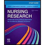 Nursing Research: Methods and Critical Appraisal for Evidence-Based Practice - Study Guide