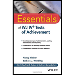 Essentials Of Wj Iv: Tests Of Achiev....