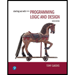 Starting out With Programing Logic and Design