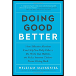 Doing Good Better: How Effective Altruism Can Help You Help Others, Do
