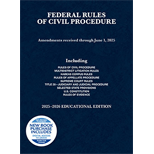 Federal Rules of Civil Procedure, 2025-26, Educational Edition - With Code