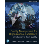 Quality Management for Organizational Excellence (Pearson+)