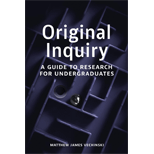 Original Inquiry: A Guide to Research for Undergraduates